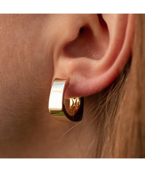 Earrings "Loren" in yellow gold s08946 Onyx