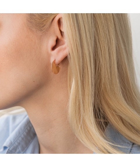 Gold earrings "Laura" 470591 Onyx