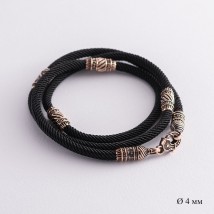 Silk cord with gold clasp Ш0033-4в/д4 Onix 50