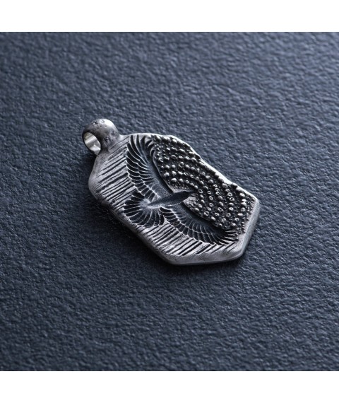 Silver pendant "Wind Imbolc" 133239 Onyx