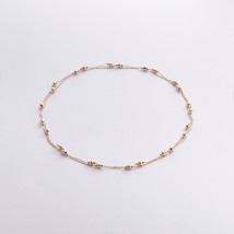 Колье "Шарики" в желтом золоте кол02579 Онікс  90