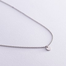 Silver necklace "Coin" 1106 Onyx 41