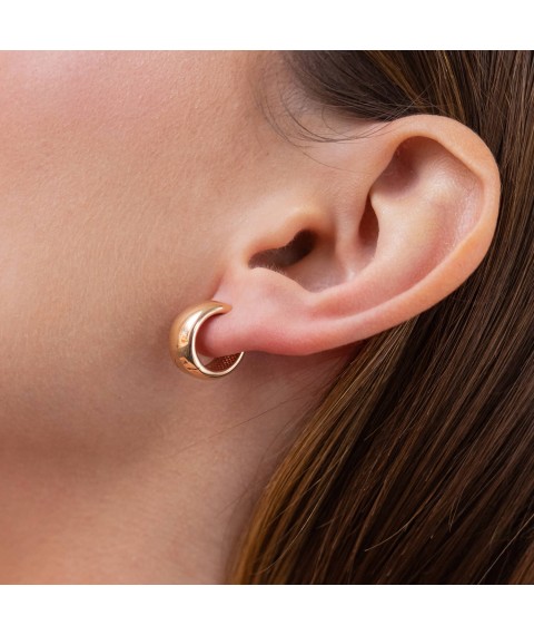 Earrings - rings in red gold s07060 Onyx