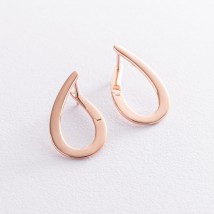 Gold earrings "Droplets" s07410 Onyx