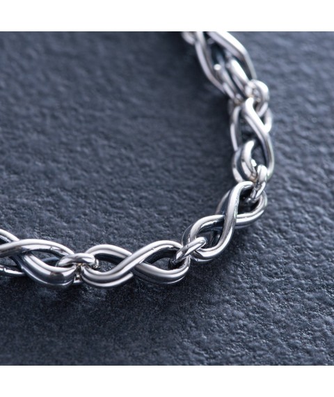 Men's silver bracelet "Infinity" 141655 Onix 23