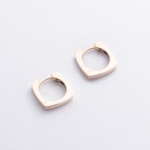 Серьги - кольца "Eleonora" в желтом золоте с09270 Онікс