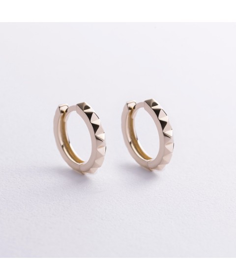 Earrings - rings "Mona" in yellow gold s08874 Onyx