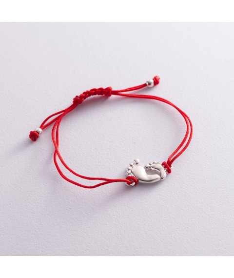 Bracelet with red thread "Baby's feet" 141109 Onyx 19