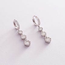 Gold earrings with diamonds s310 Onyx