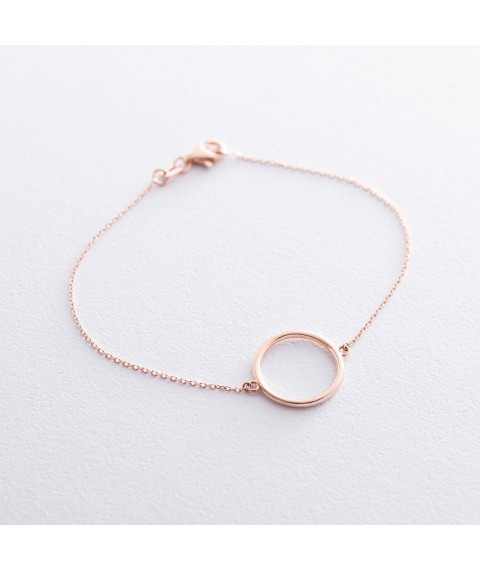 Bracelet "Cycle" in red gold b04466 Onix 17