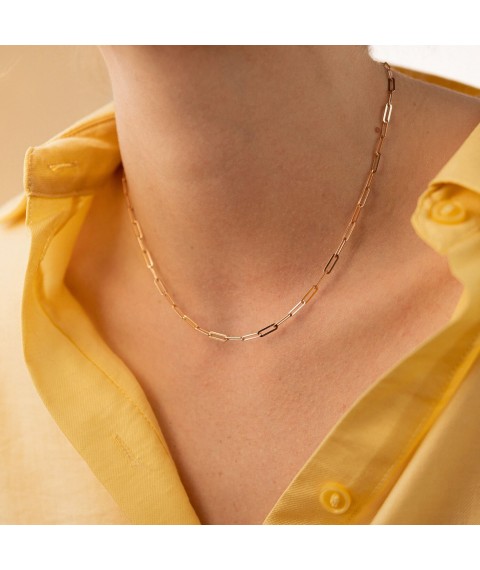 Necklace "Vanessa" in red gold kol02205 Onyx 42
