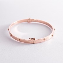 Rigid gold bracelet "Love" b02756 Onix