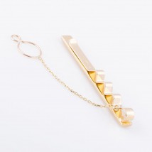 Yellow gold tie clip clamp00121 Onyx