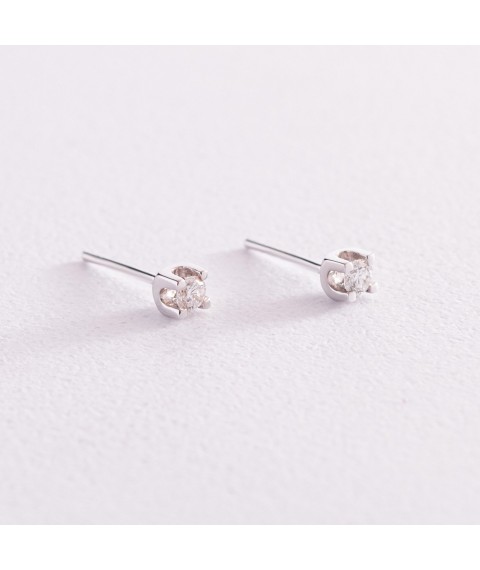 Gold earrings - studs (diamonds) sb0132vi Onyx