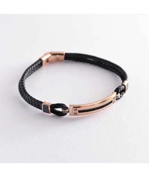 Rubber bracelet with cubic zirconia b03982 Onix 23