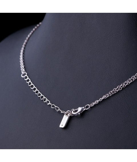 Silver necklace with cubic zirconia 18484 Onix 45