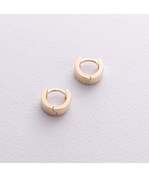 Earrings - rings in yellow gold mini s08822 Onyx