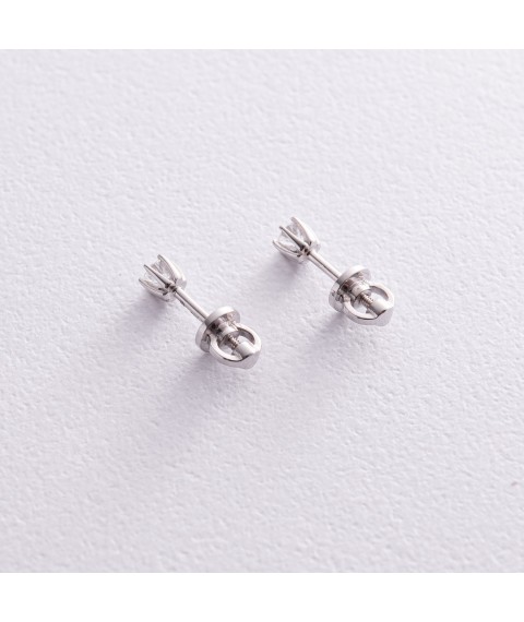 Gold earrings - studs with diamonds 331611121 Onyx