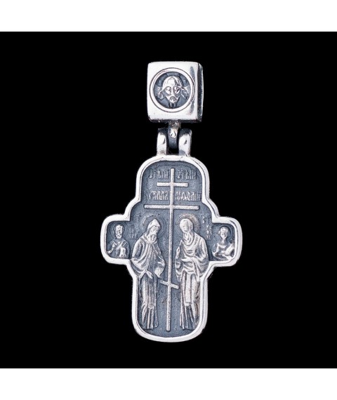Silver cross with blackening 131128 Onyx