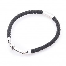 Rubber bracelet "Cross" (cubic zirconia) b03999 Onix 19