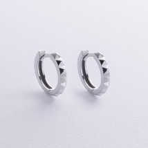 Earrings - rings "Mona" in white gold s08852 Onyx