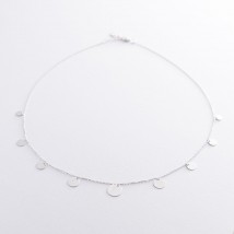 Necklace "Coins" in white gold count01458 Onix 45