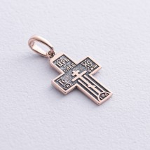 Золотой крестик (чернение) п03250 Онікс