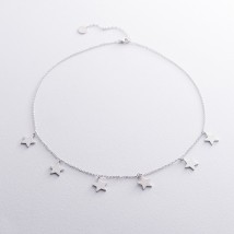Серебряное колье "Звездочки" 18948 Онікс  45