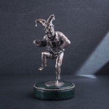Серебряная фигура ручной работы "Шут весельчак" сер00017 Онікс