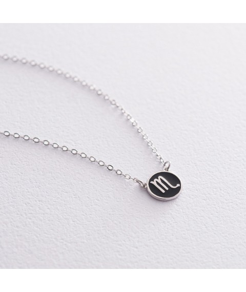Silver necklace "Zodiac sign Scorpio" 18974scorpio Onix 42