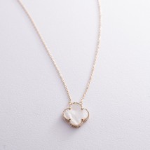 Necklace "Clover" in yellow gold (mother of pearl) count02381 Onix 50