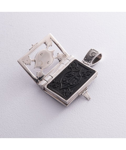 Silver pendant "Koran" with ebony 941 Onyx