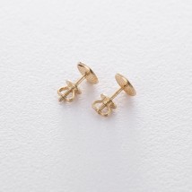 Yellow gold stud earrings s05447 Onyx