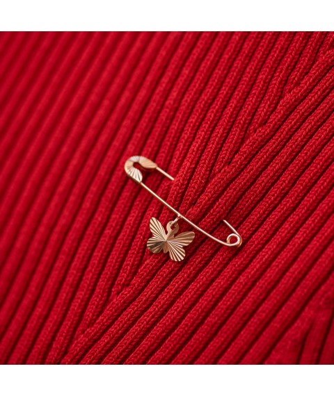 Gold pin "Butterfly" 00350 Onix
