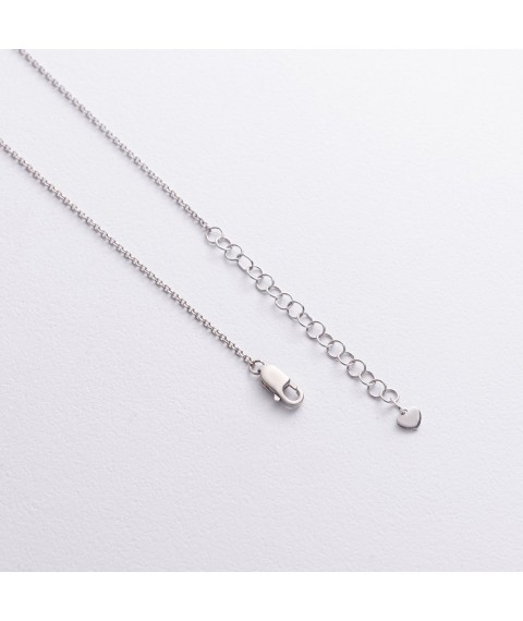 Серебряное колье "Колибри" с фианитами 5301 Онікс  40