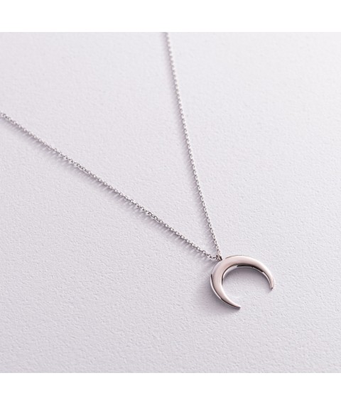 Necklace "Lunnitsa" in white gold count02063 Onyx 45