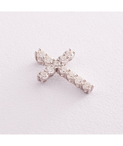 Cross in white gold with diamonds pb0286cha Onyx