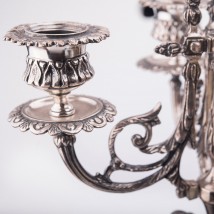 Handmade silver candlestick "Antique" ser00037 Onyx