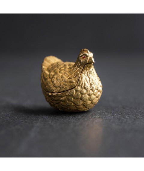 Handmade figure "Chicken in an egg" 23122 Onyx