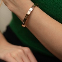 Hard bracelet "Love" with diamonds (red gold) 531772421 Onyx 18