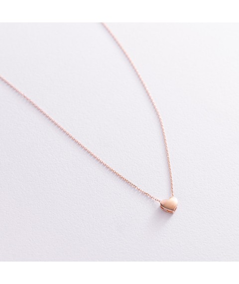Gold necklace "Heart" count02142 Onix 43