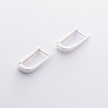 Silver earrings Minimalism 122568 Onyx