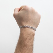Чоловічий срібний браслет (гарібальді) 0.7 см р0217511 Онікс 21