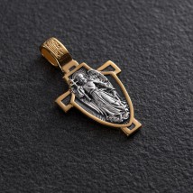 Silver amulet "Guardian Angel" 132960 Onyx