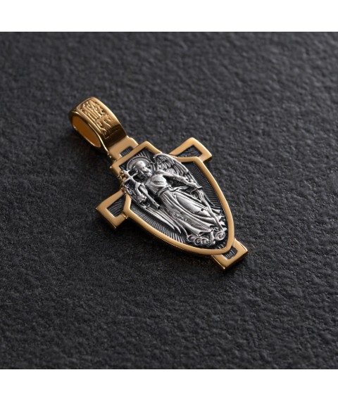 Silver amulet "Guardian Angel" 132960 Onyx