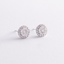 Gold earrings - studs with diamonds s314 Onyx
