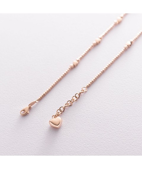 Gold necklace "Hearts" count01373 Onix 45