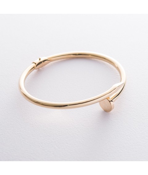 Gold bracelet "Nail" b03577 Onyx