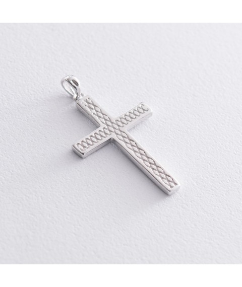 Срібний хрест (емаль) 133021 Онікс