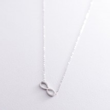 Silver necklace "Infinity" 181026 Onix 45